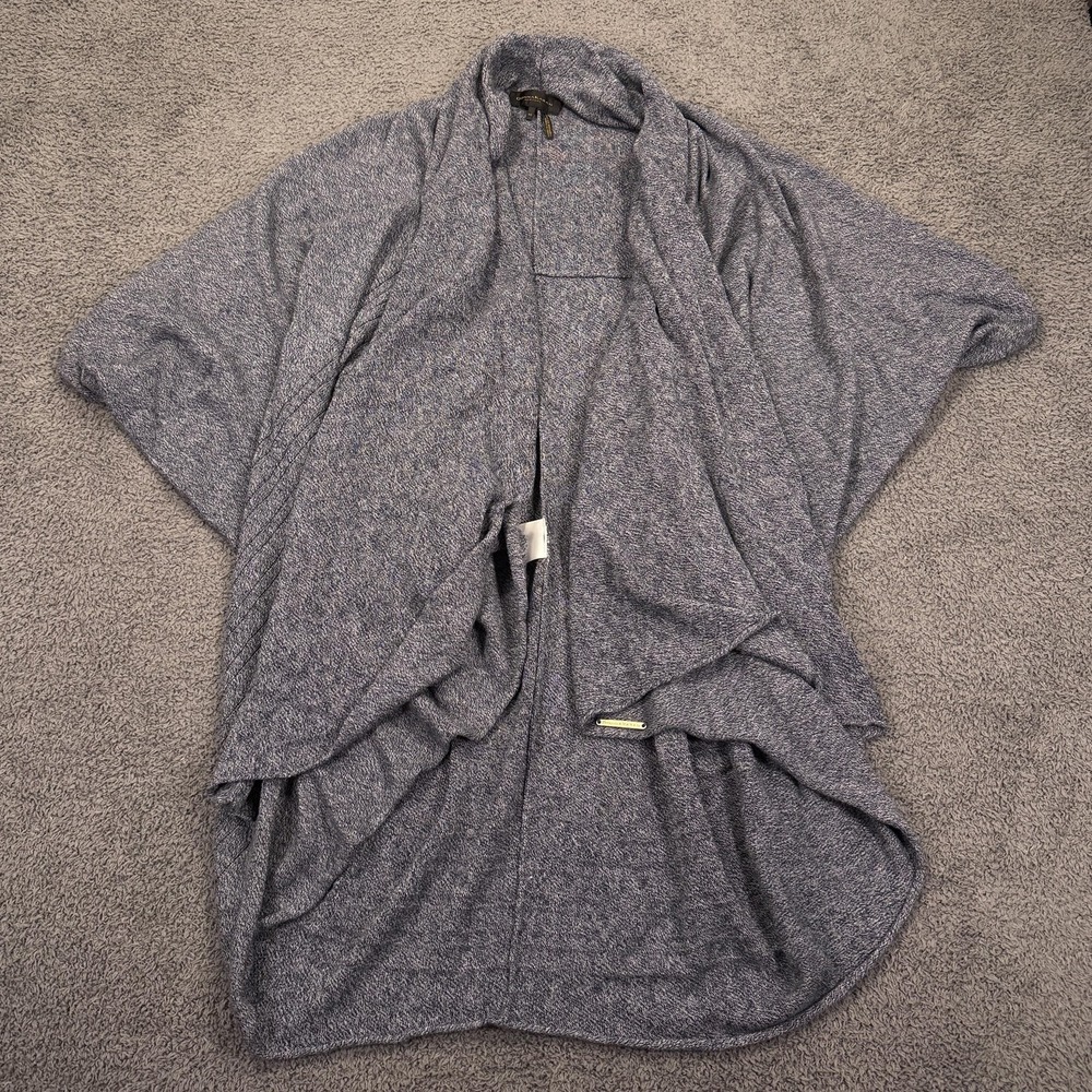Donna Karan‎ Sweater Womens Large Open Front Draped Cardigan Cocoon Lightweight